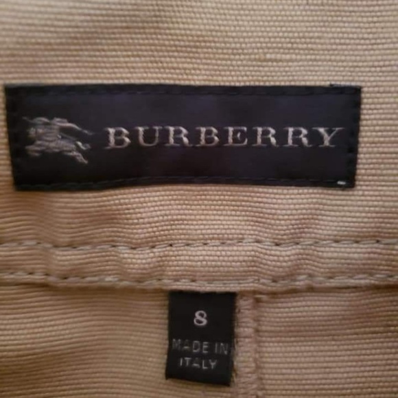 Burberry Tan Canvas Skirt Suit Size Small - Picture 4 of 8